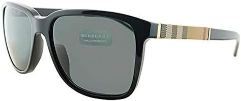 burberry 0be4181|BURBERRY BE4181 3001/87 Black BE4181 Square Sunglasses .